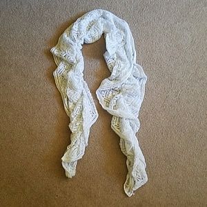White crochet scarf price firm